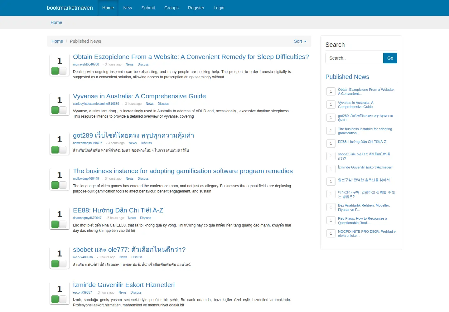 Screenshot of bookmarketmaven.com