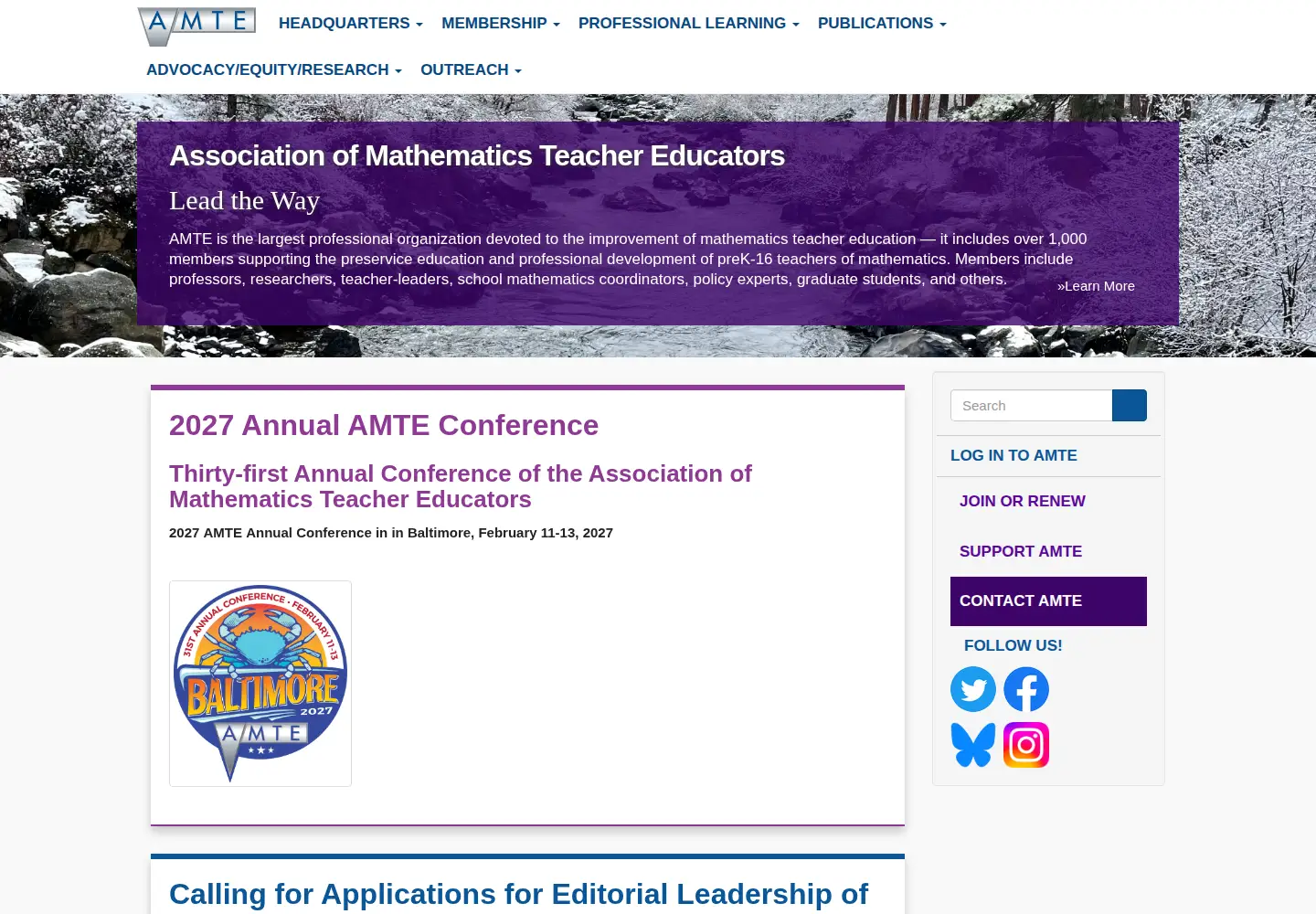 Captured homepage of amte.net in the current scan
