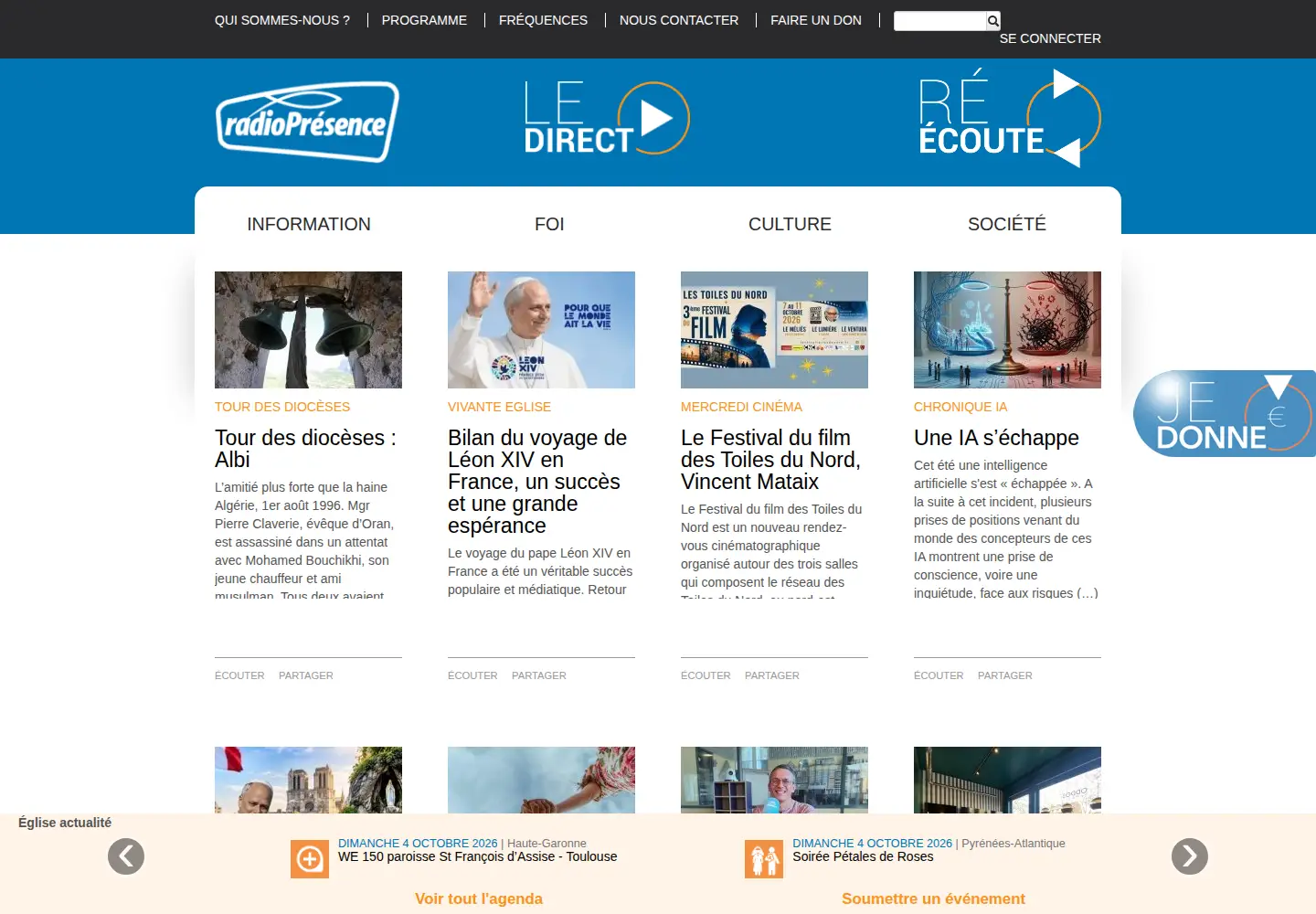Screenshot of radiopresence.com