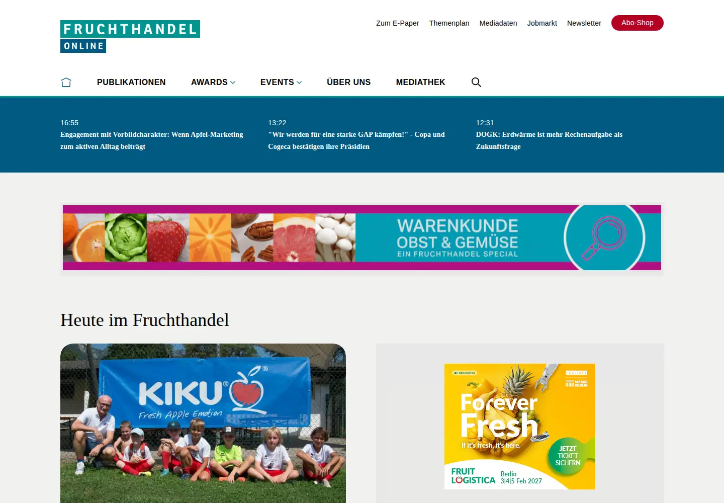 Screenshot of fruchthandel.de