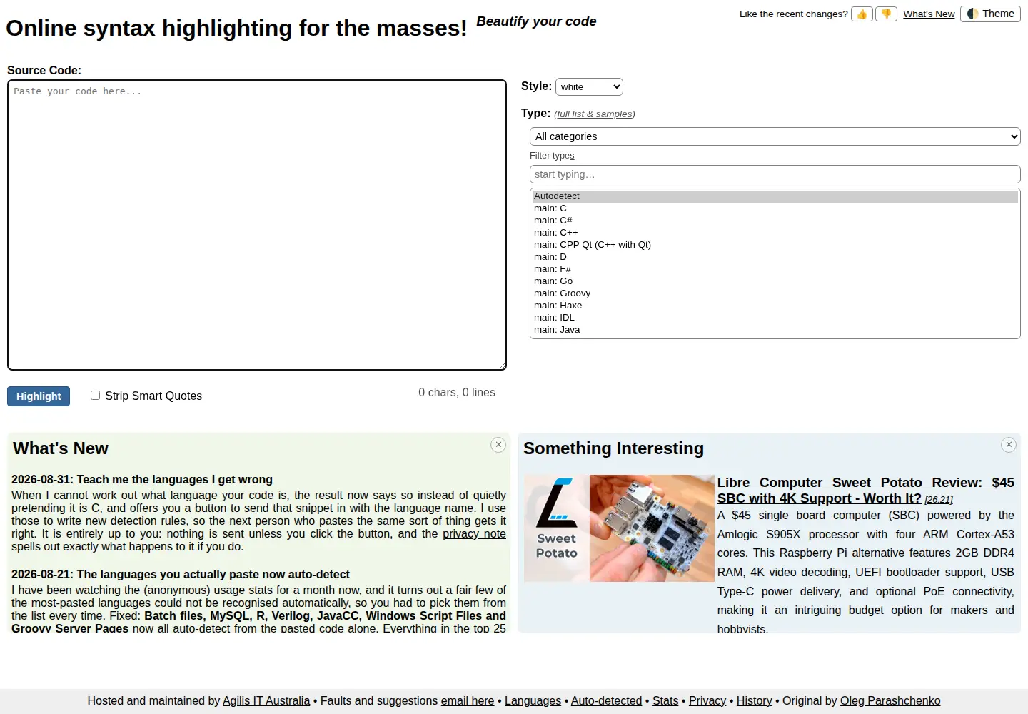 Screenshot of tohtml.com