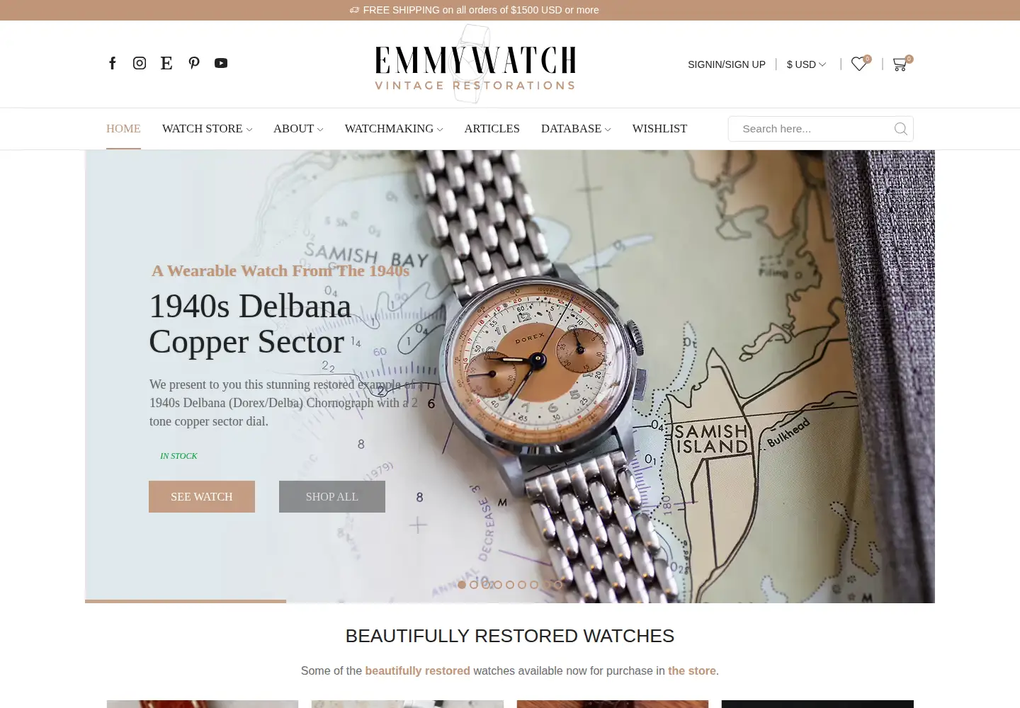 Captured homepage of emmywatch.com in the current scan