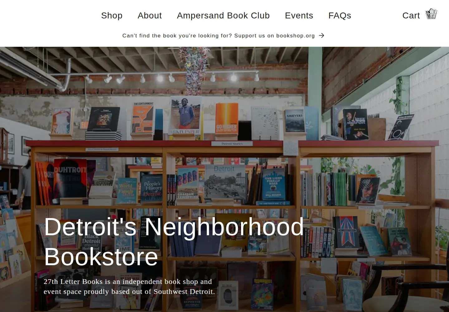 Captured homepage of 27thletterbooks.com in the current scan
