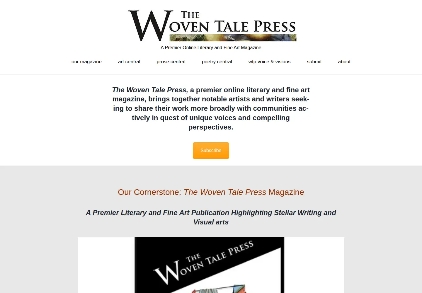 Screenshot of thewoventalepress.net