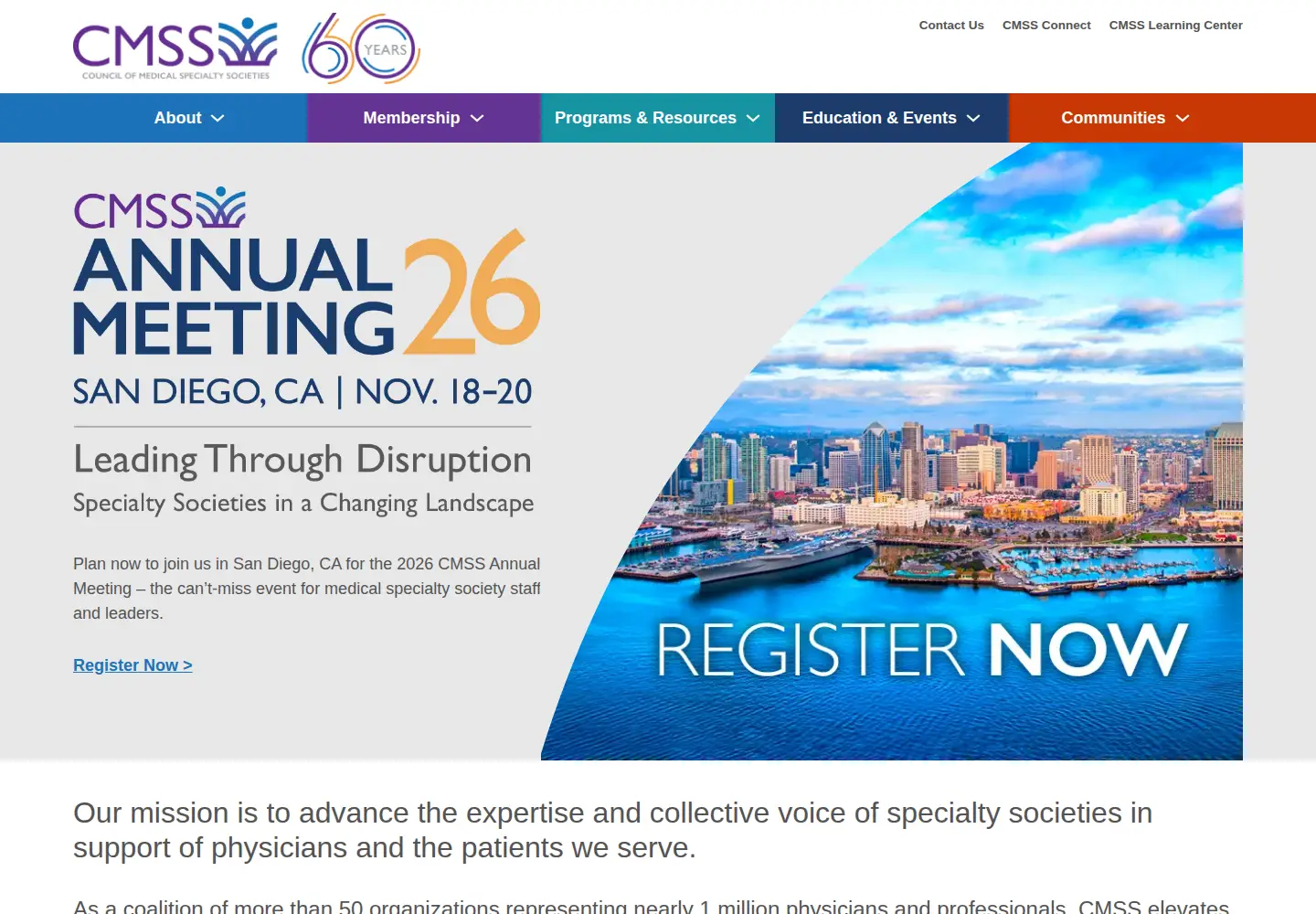 Screenshot of cmss.org