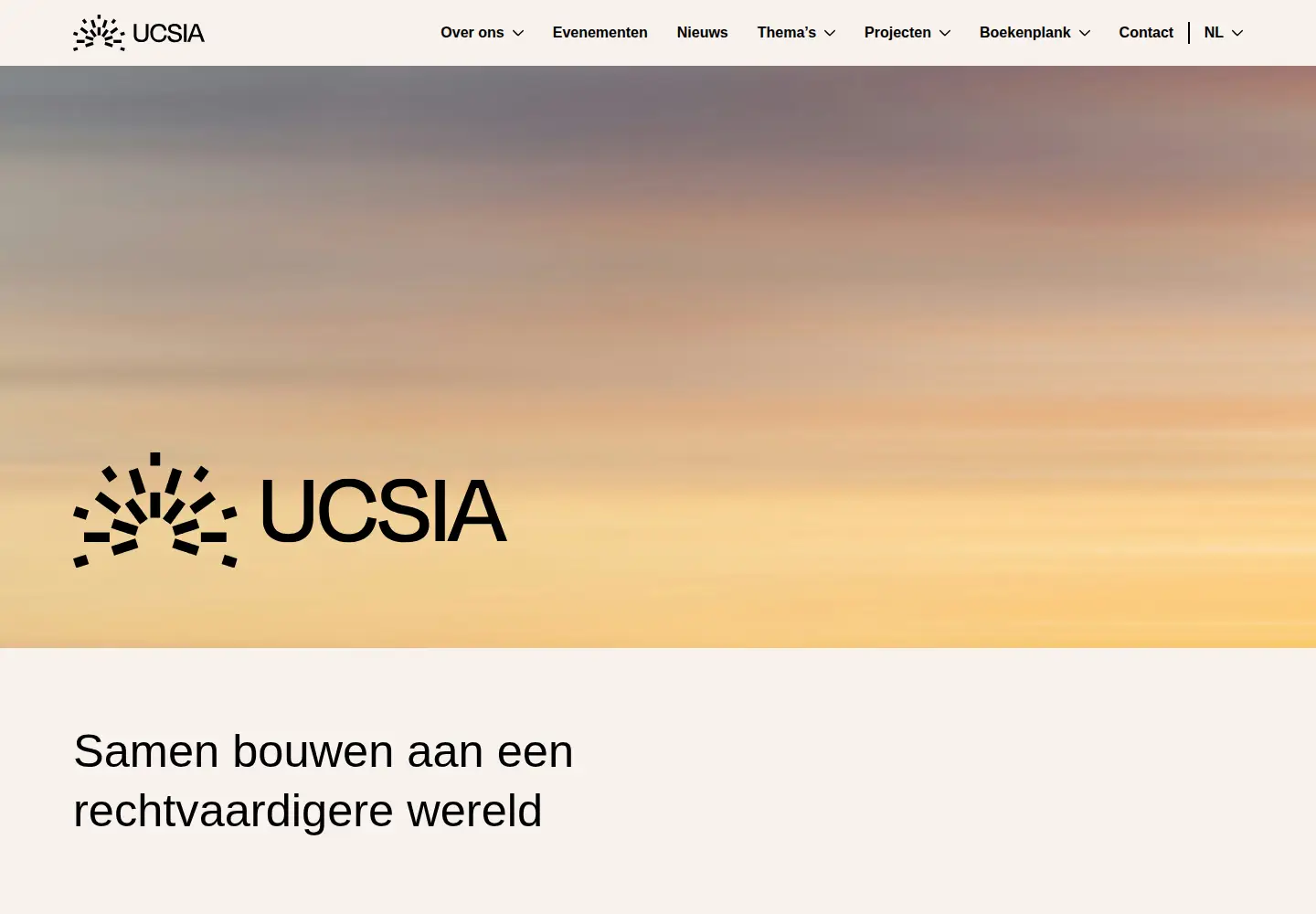 Captured homepage of ucsia.org in the current scan