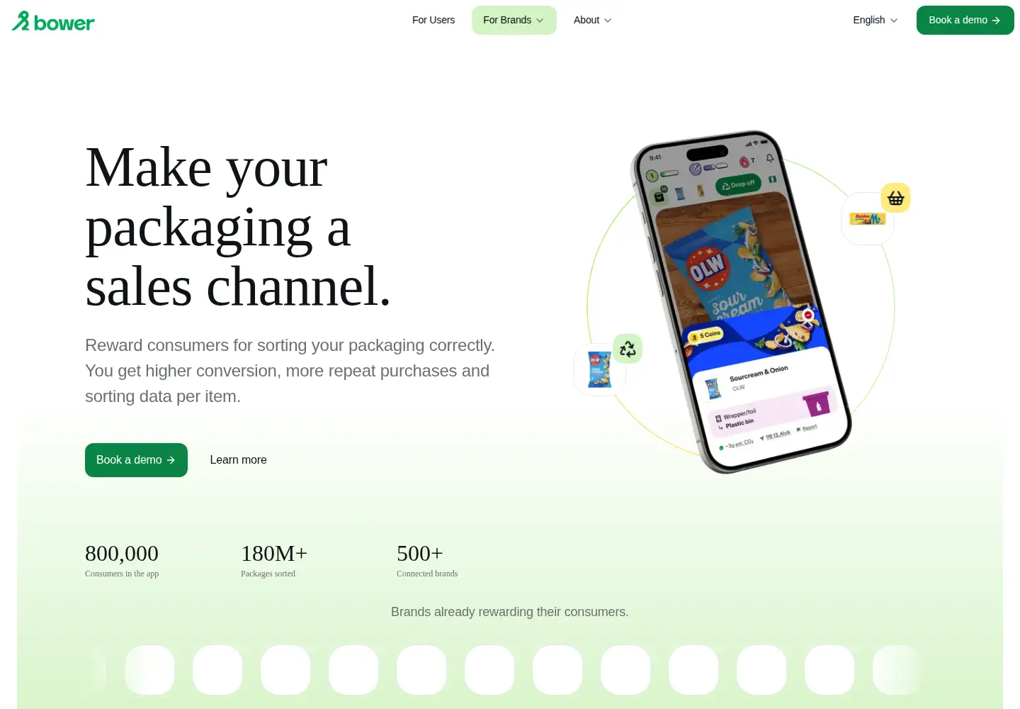 Captured homepage of getbower.com in the current scan
