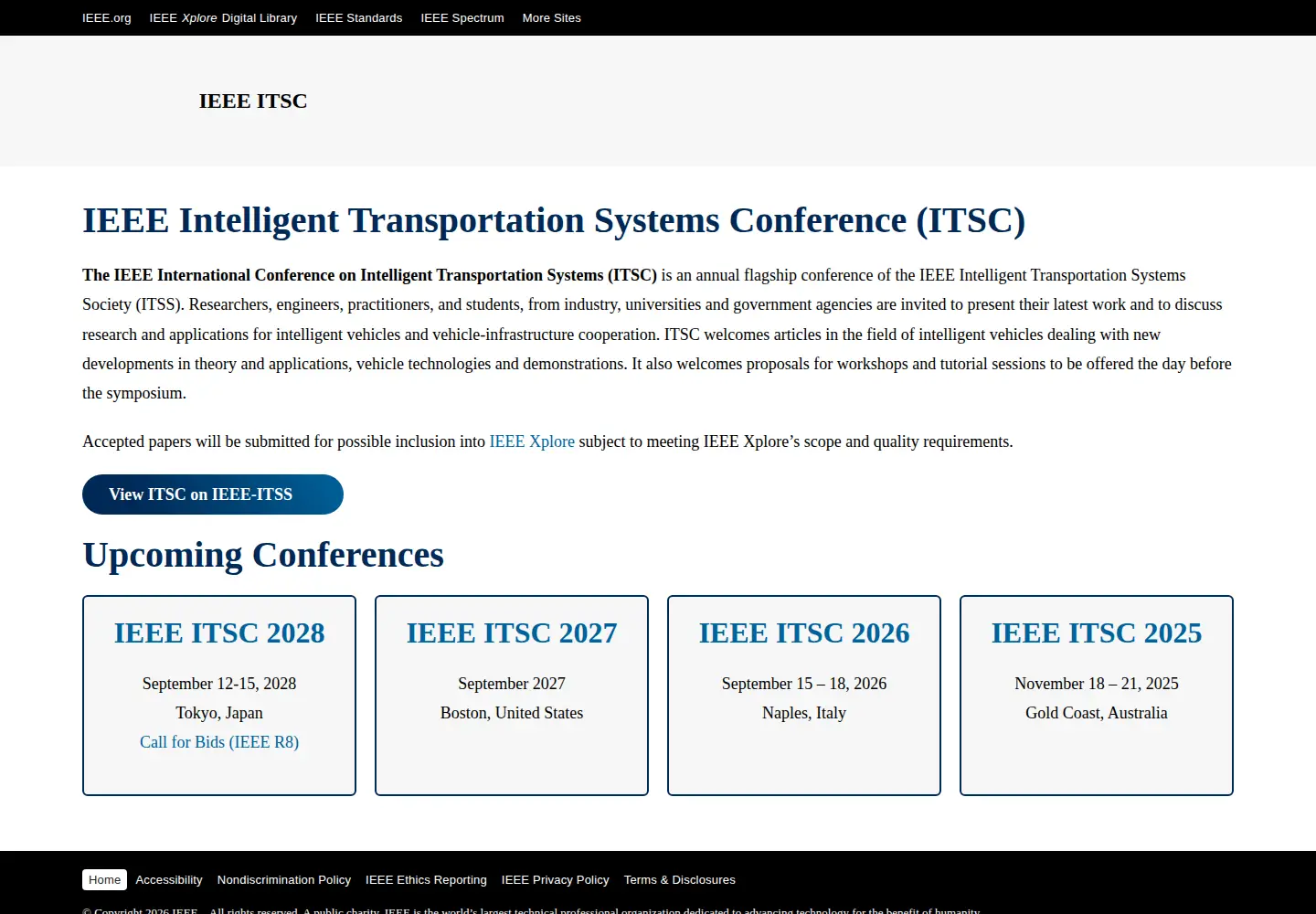 Screenshot of ieee-itsc.org