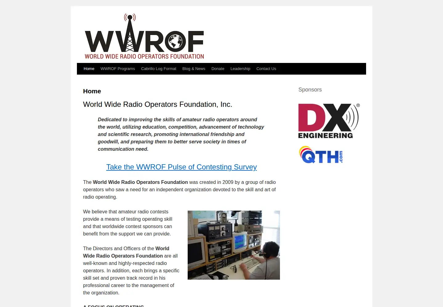 Screenshot of wwrof.org