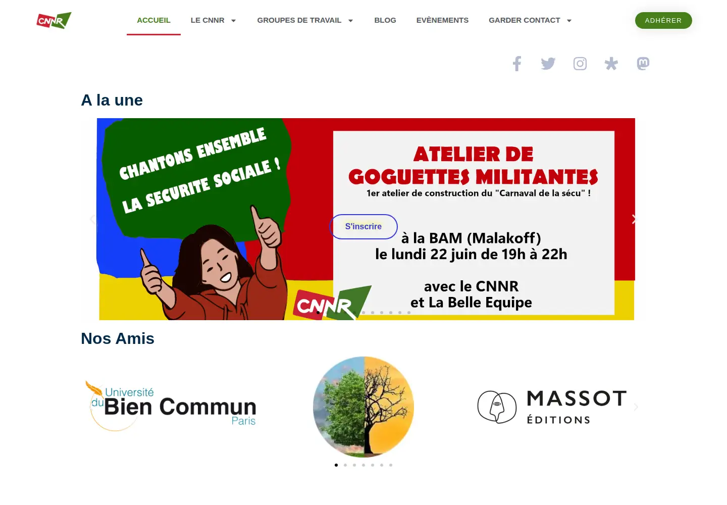 Captured homepage of cnnr.fr in the current scan
