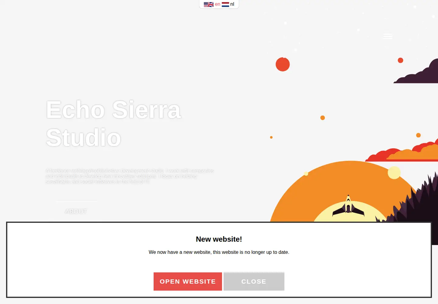 Captured homepage of esstudio.site in the current scan