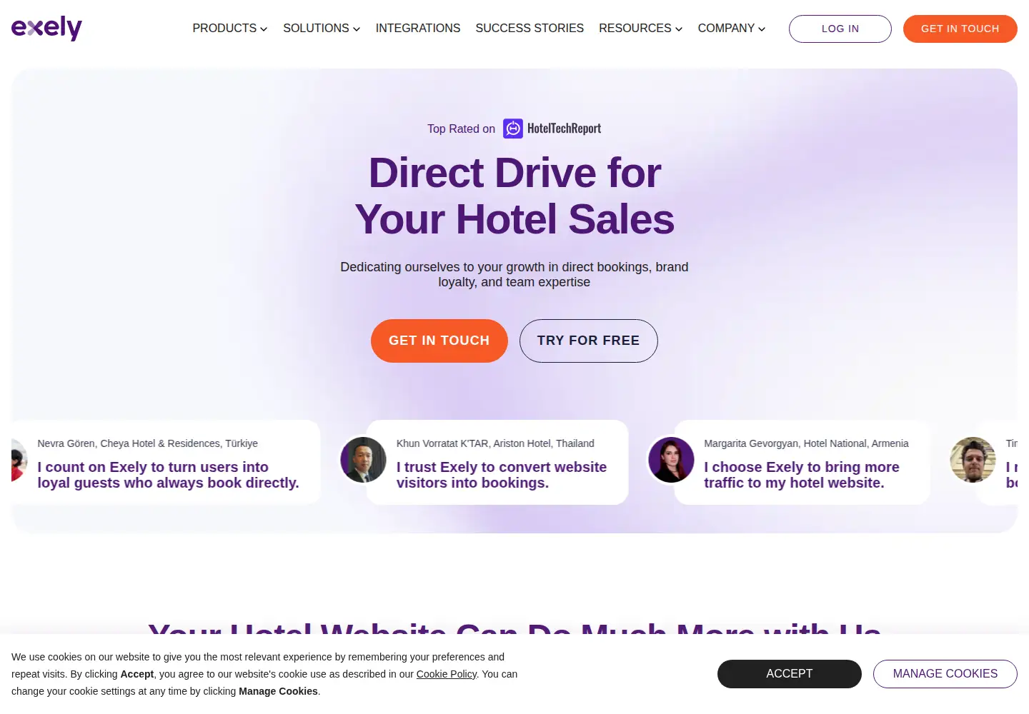 Screenshot of exely.com
