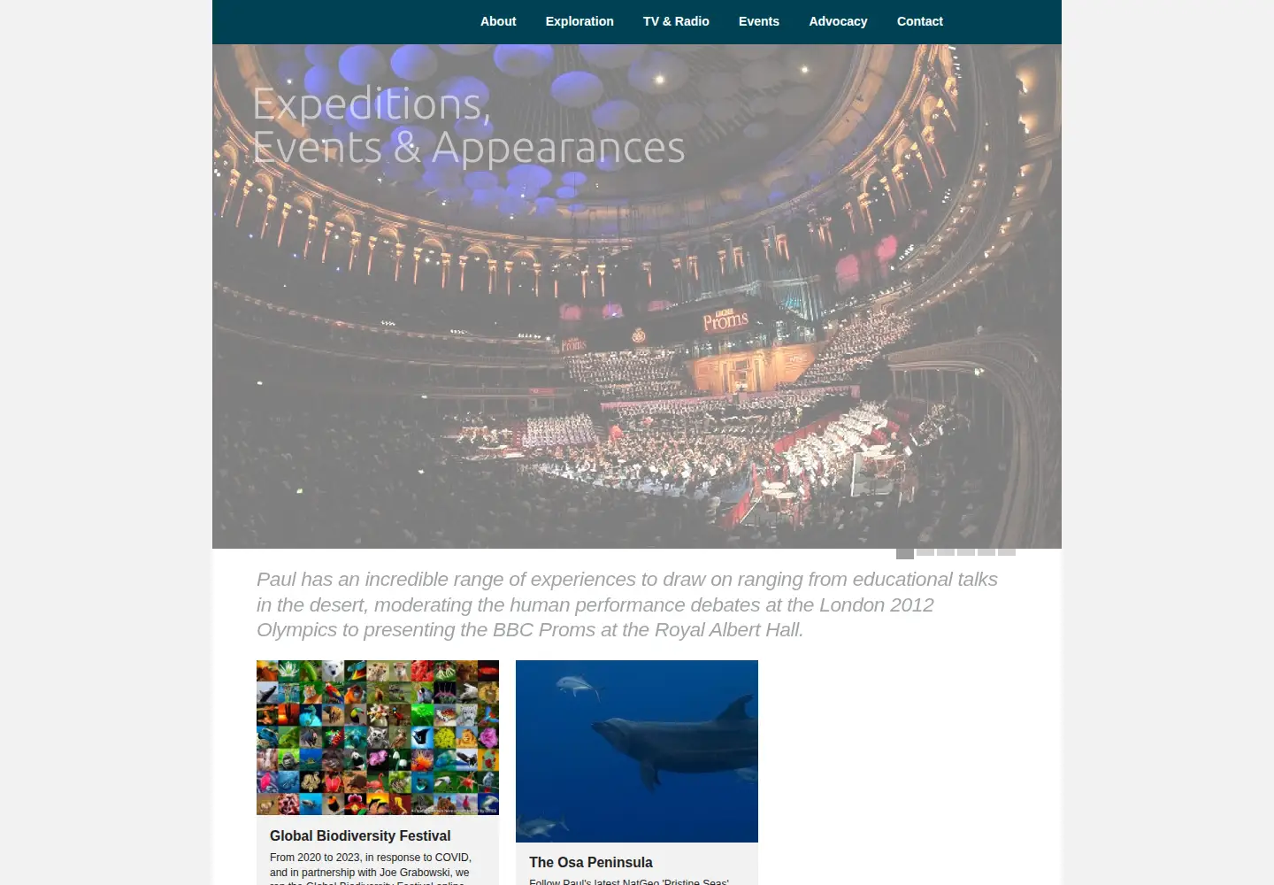 Screenshot of paulrose.org