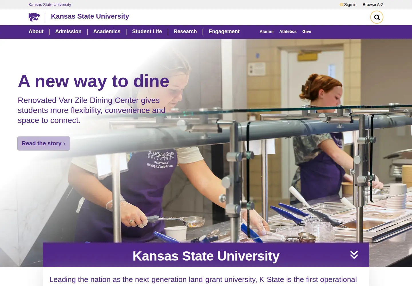 Screenshot of k-state.edu