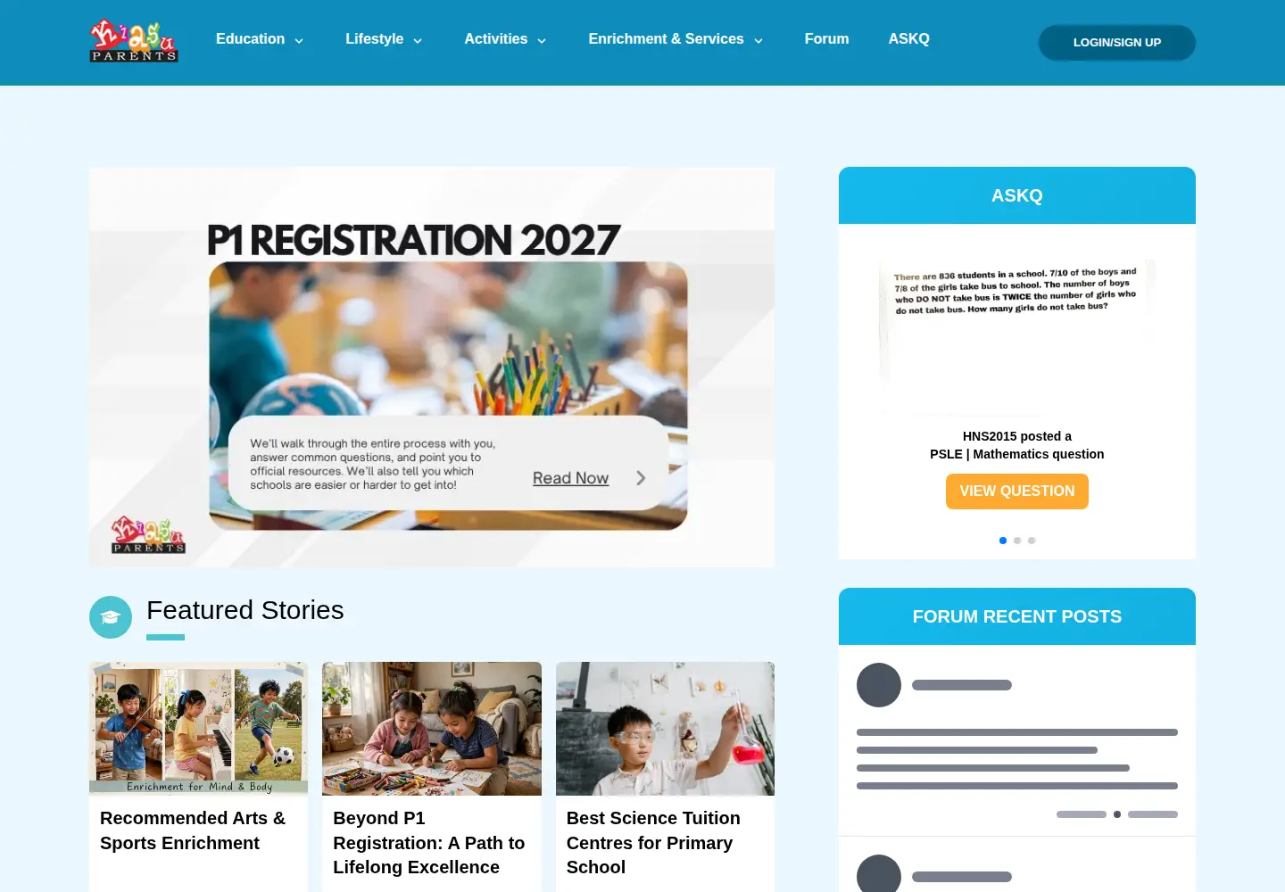 Screenshot of kiasuparents.com