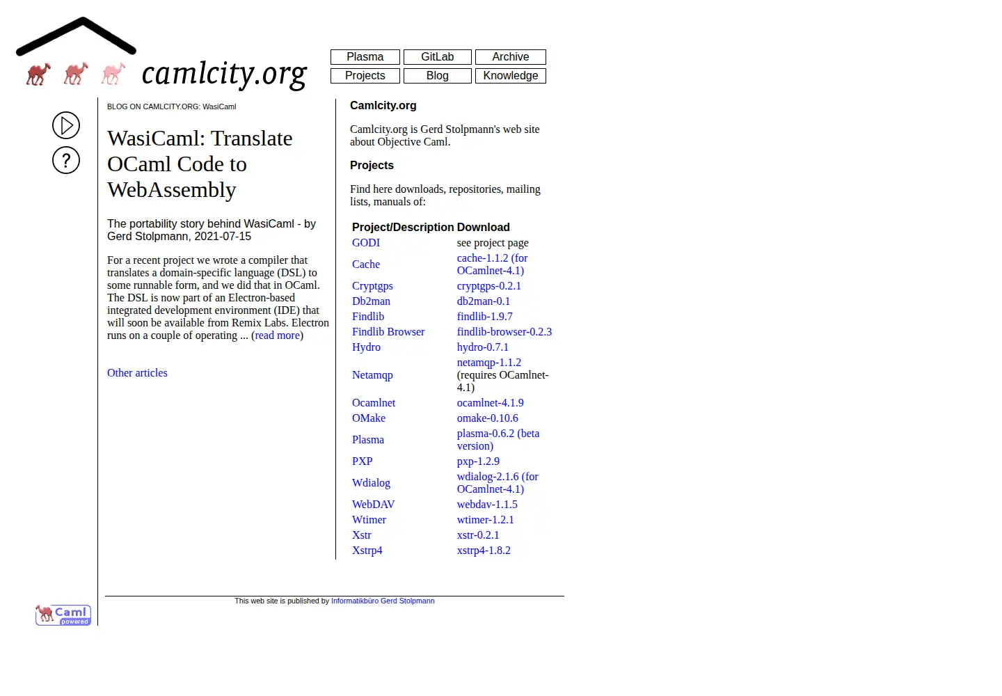 Screenshot of camlcity.org