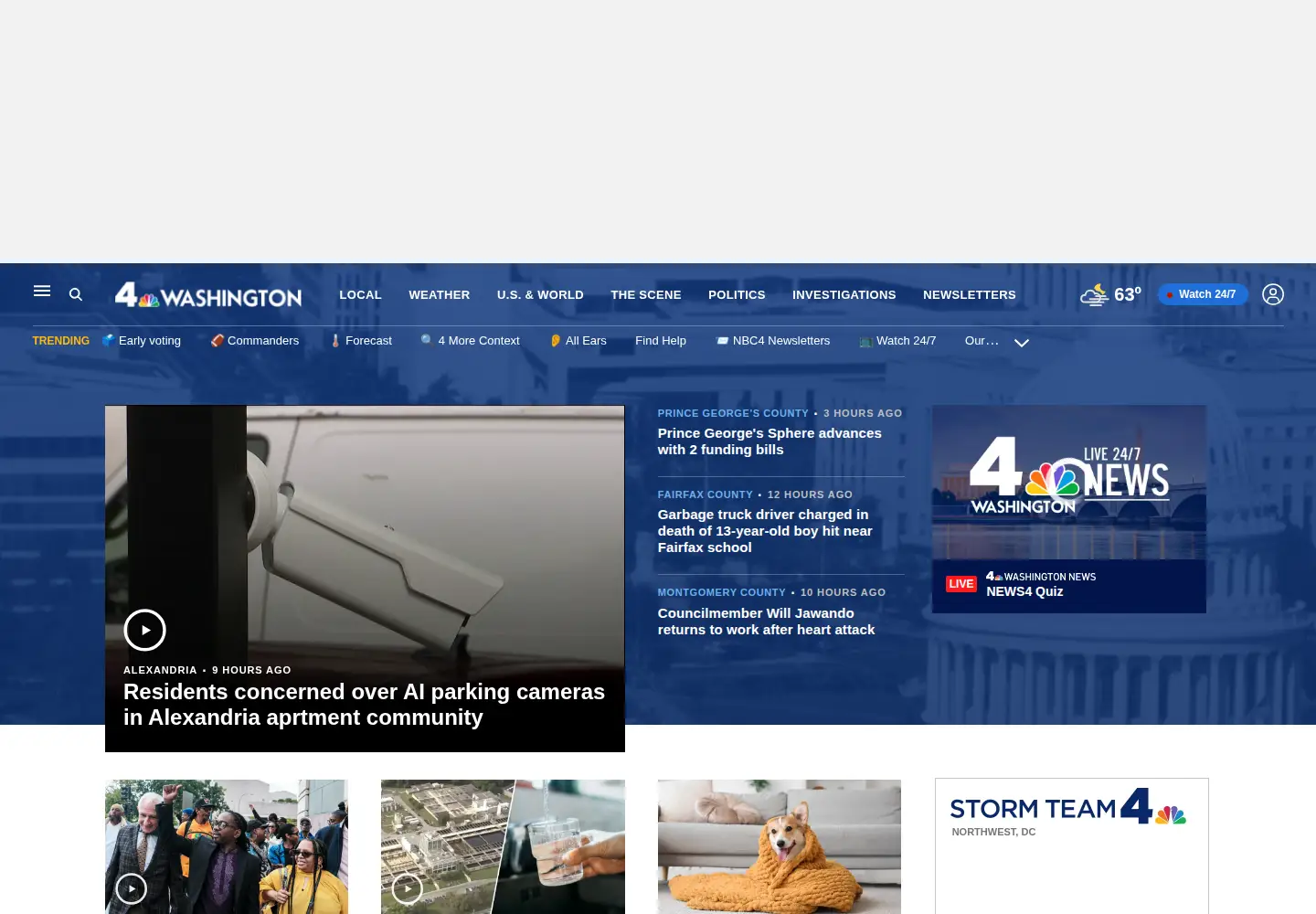 Screenshot of nbcwashington.com