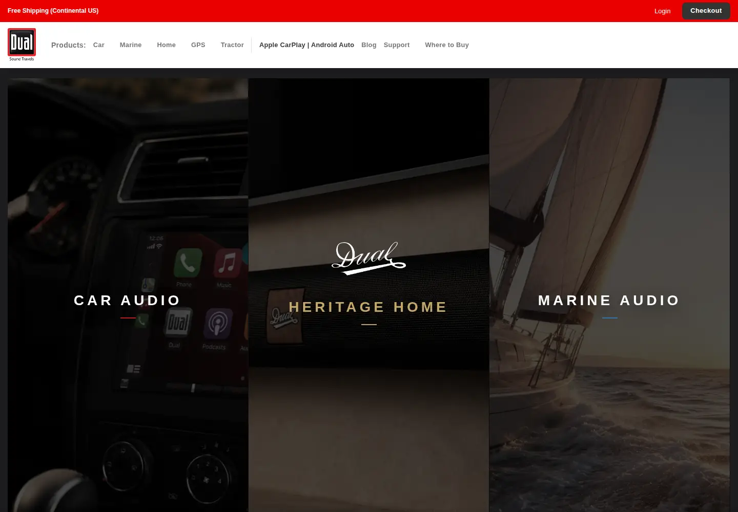 Screenshot of dualav.com