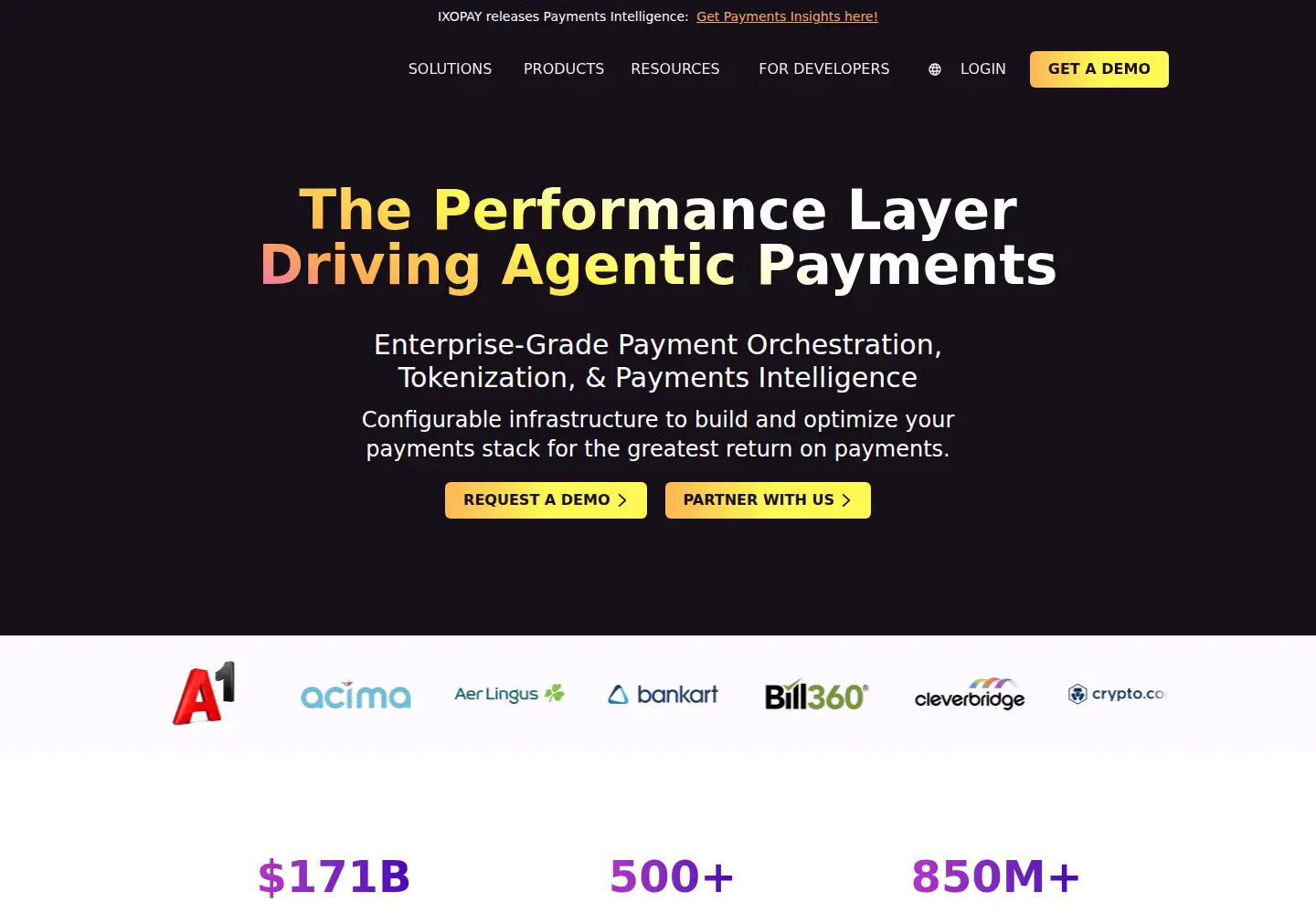 Captured homepage of ixopay.com in the current scan