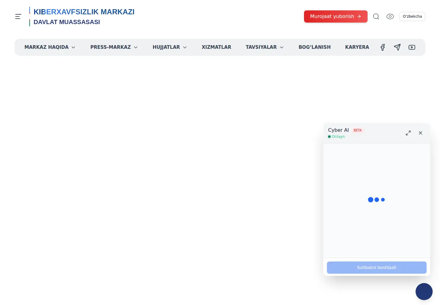 Screenshot of csec.uz