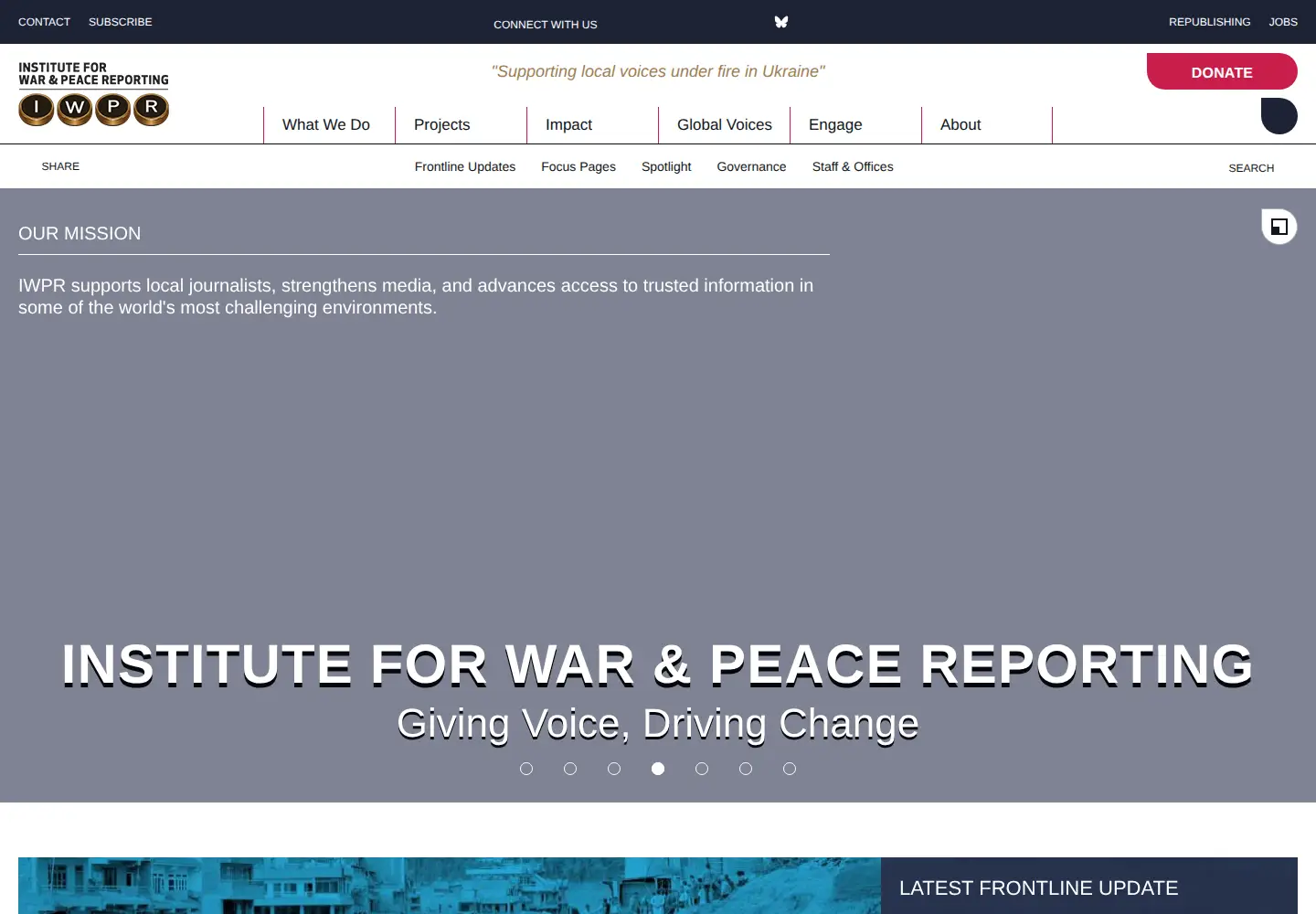 Screenshot of iwpr.net