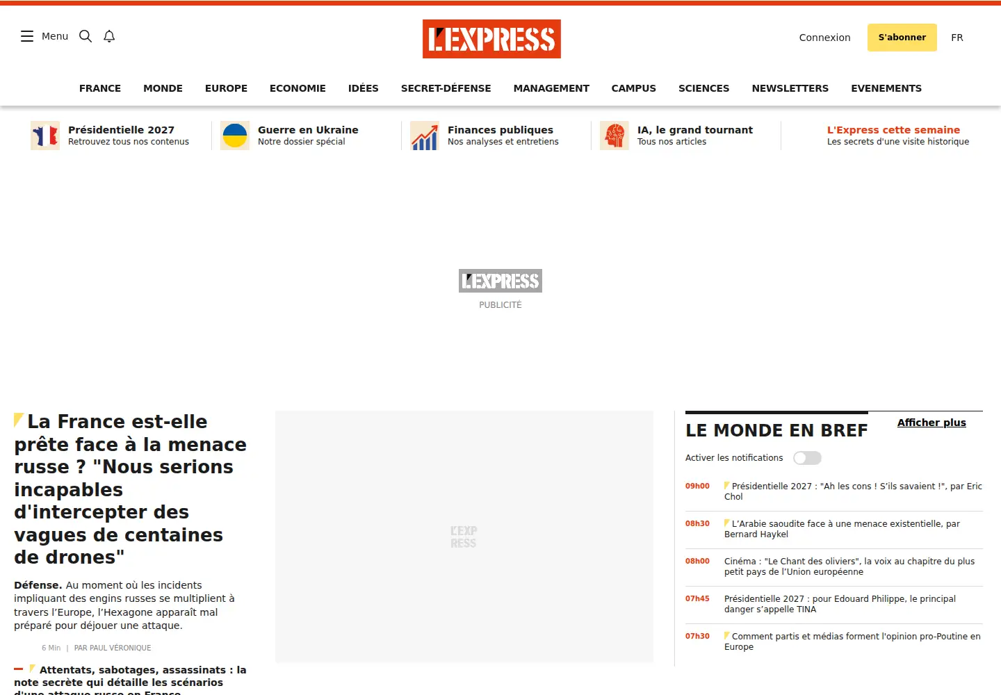 Screenshot of lexpress.fr