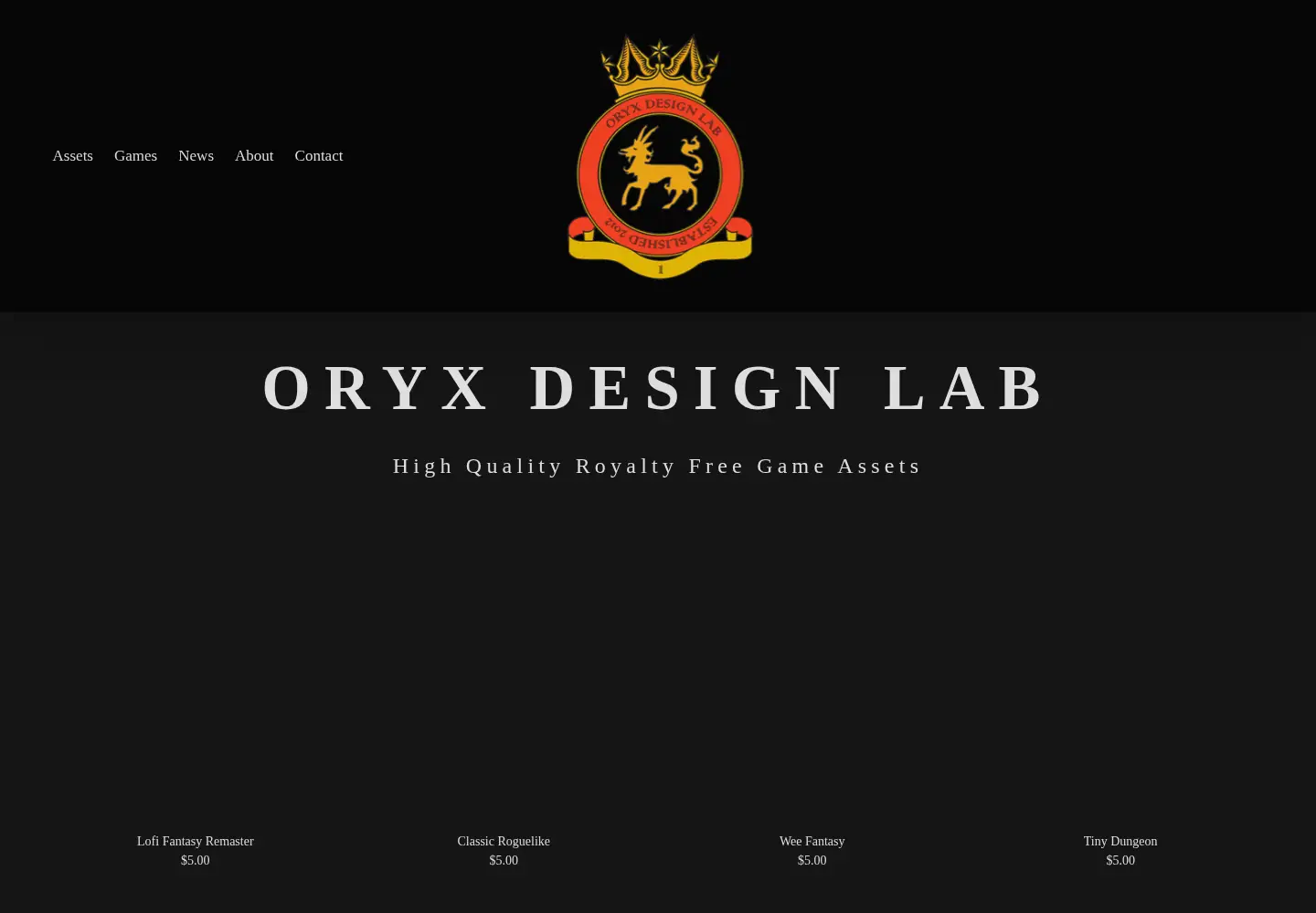 Screenshot of oryxdesignlab.com