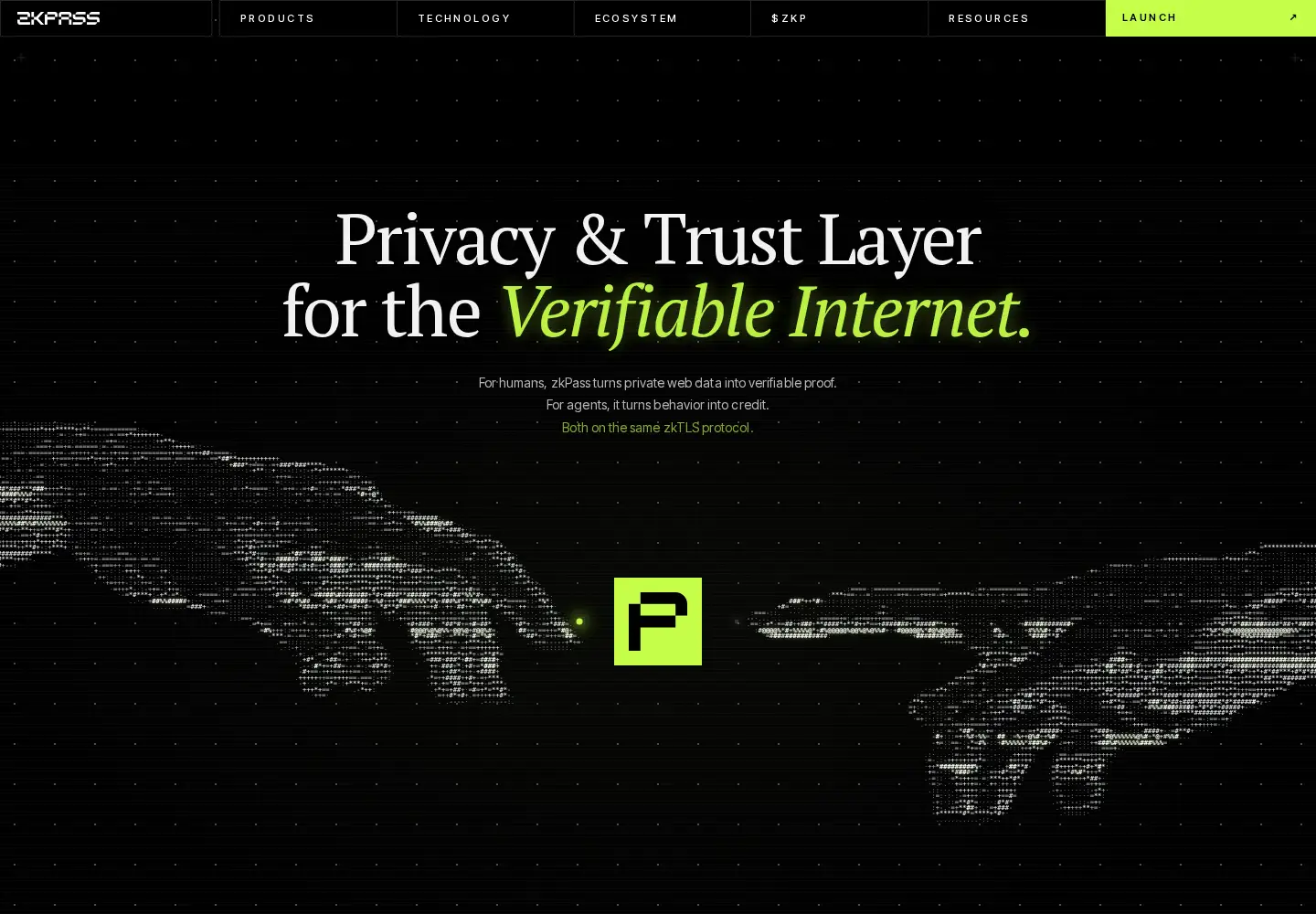 Screenshot of zkpass.org