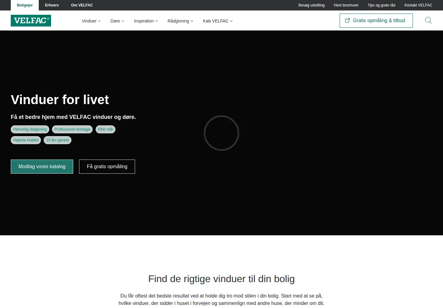 Screenshot of velfac.dk