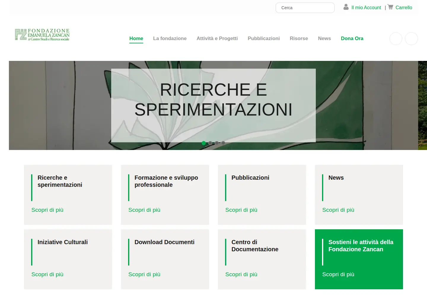 Screenshot of fondazionezancan.it