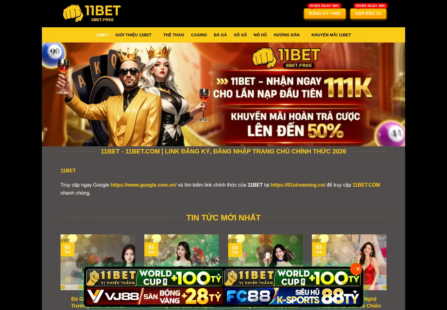 Screenshot of 11bet.free