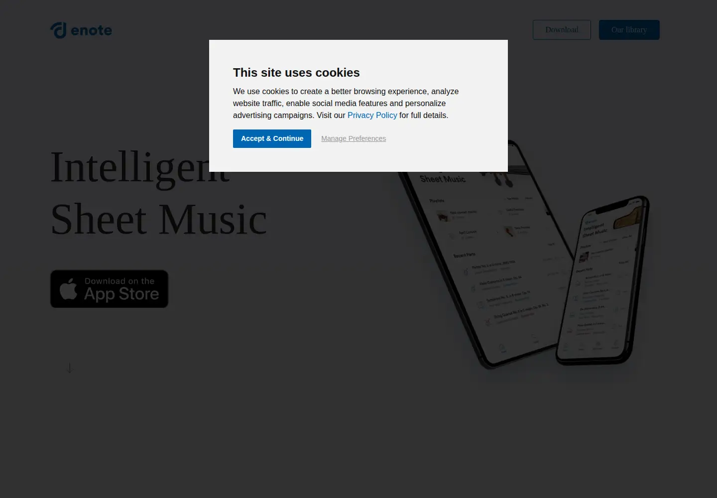 Screenshot of enote.com