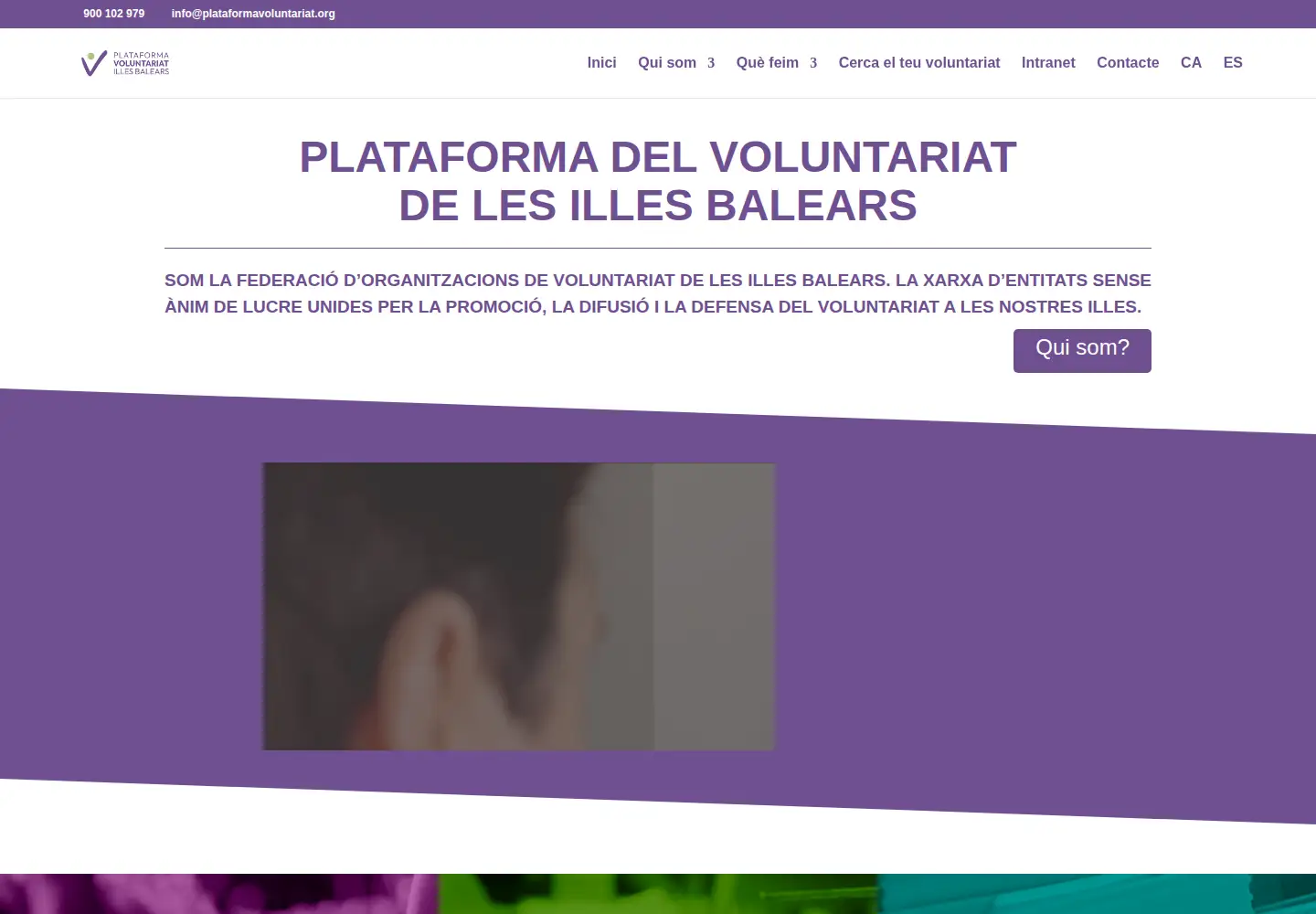 Screenshot of plataformavoluntariat.org