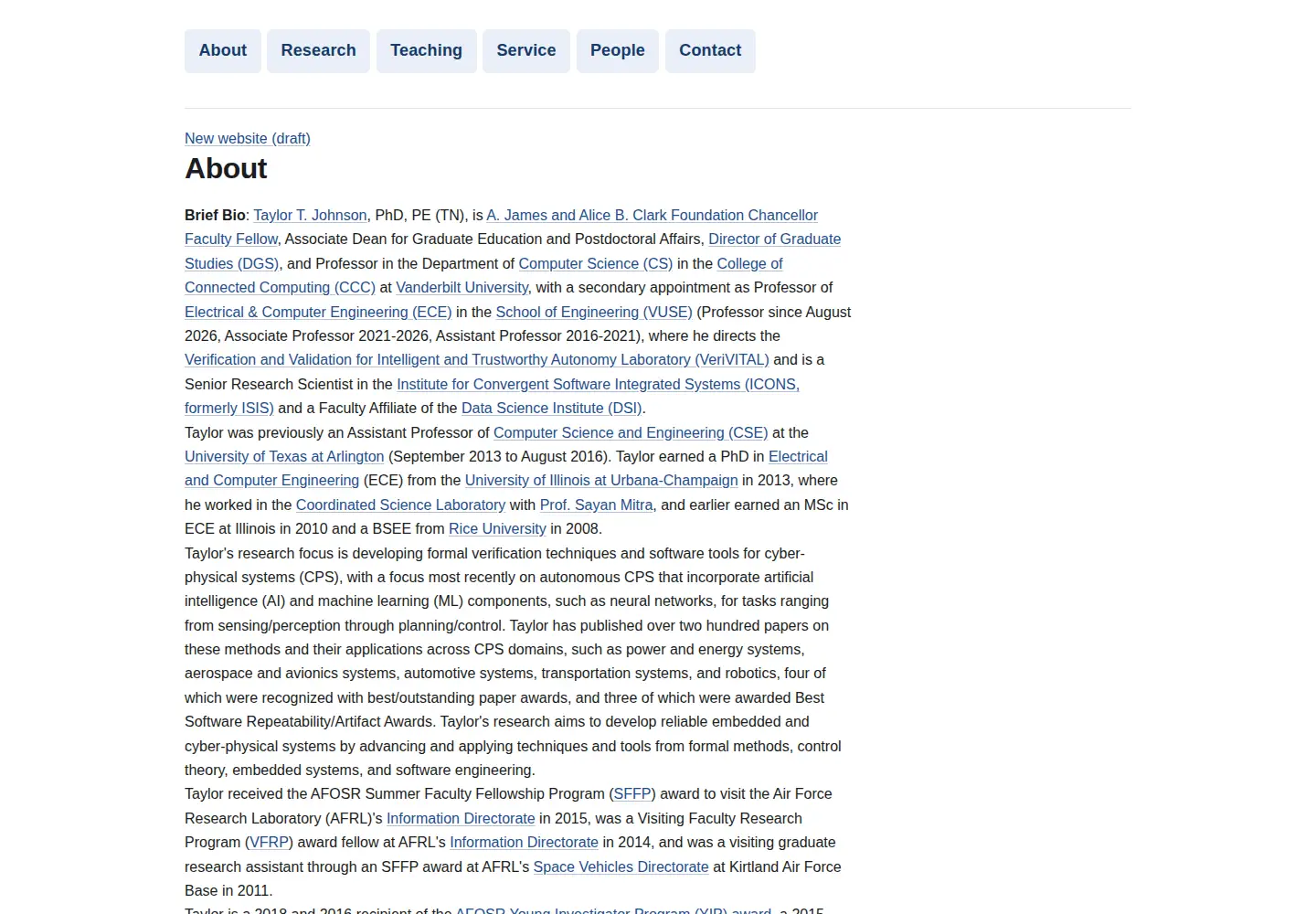 Screenshot of taylortjohnson.com