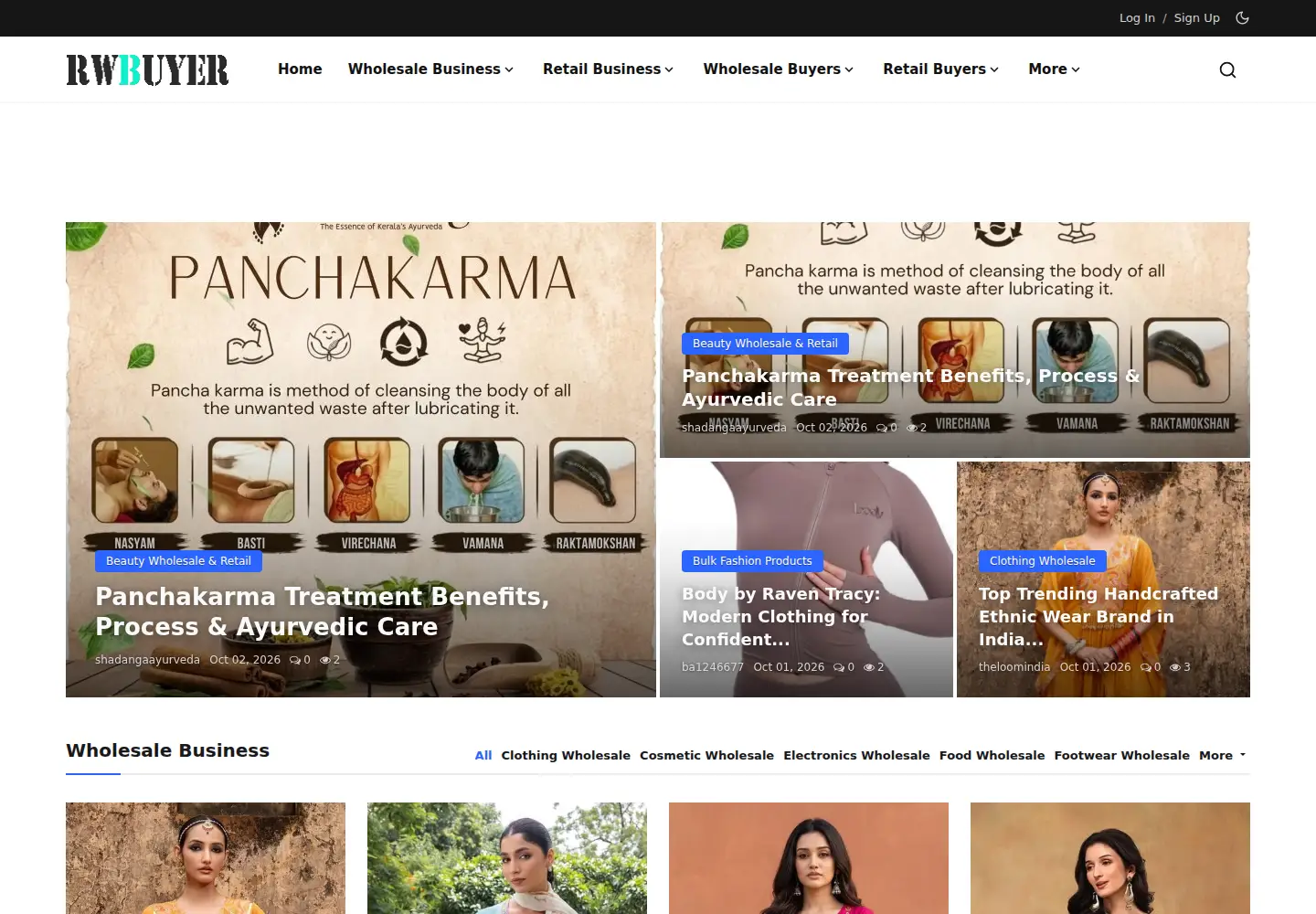 Captured homepage of retailandwholesalebuyer.com in the current scan