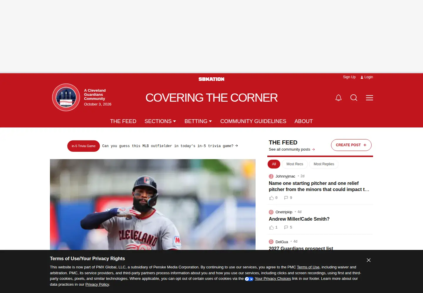 Screenshot of coveringthecorner.com