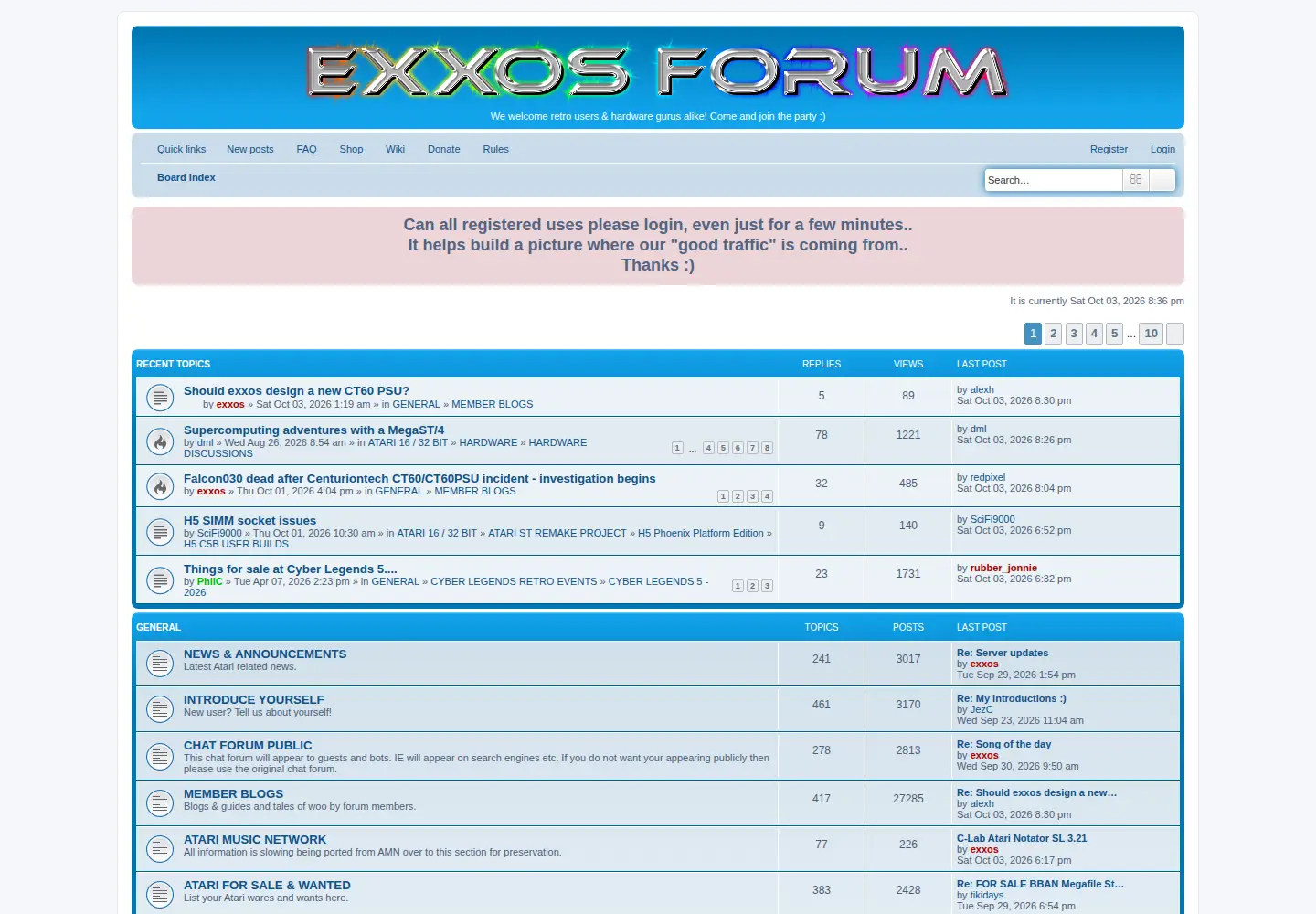 Screenshot of exxosforum.co.uk