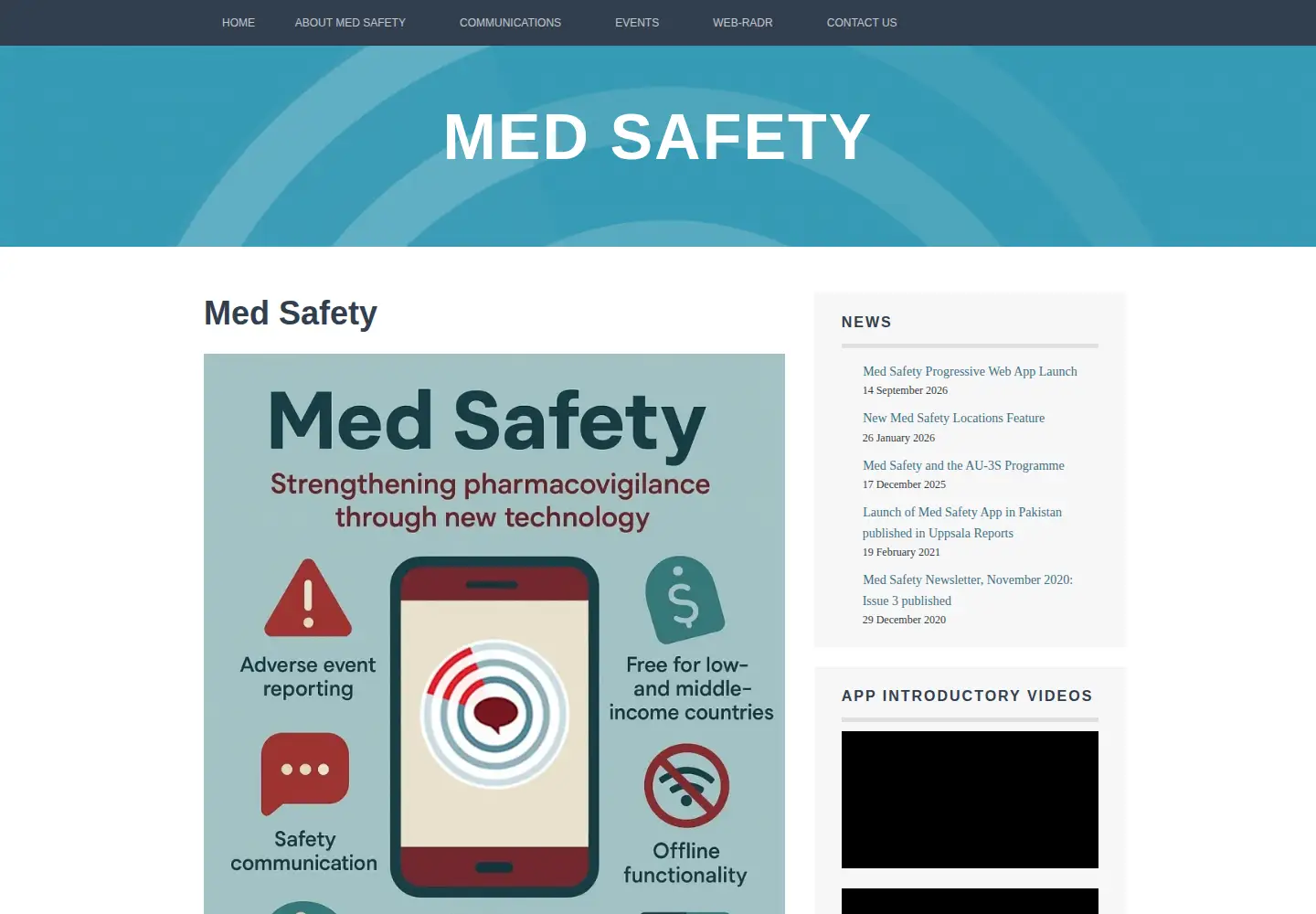 Screenshot of web-radr.eu