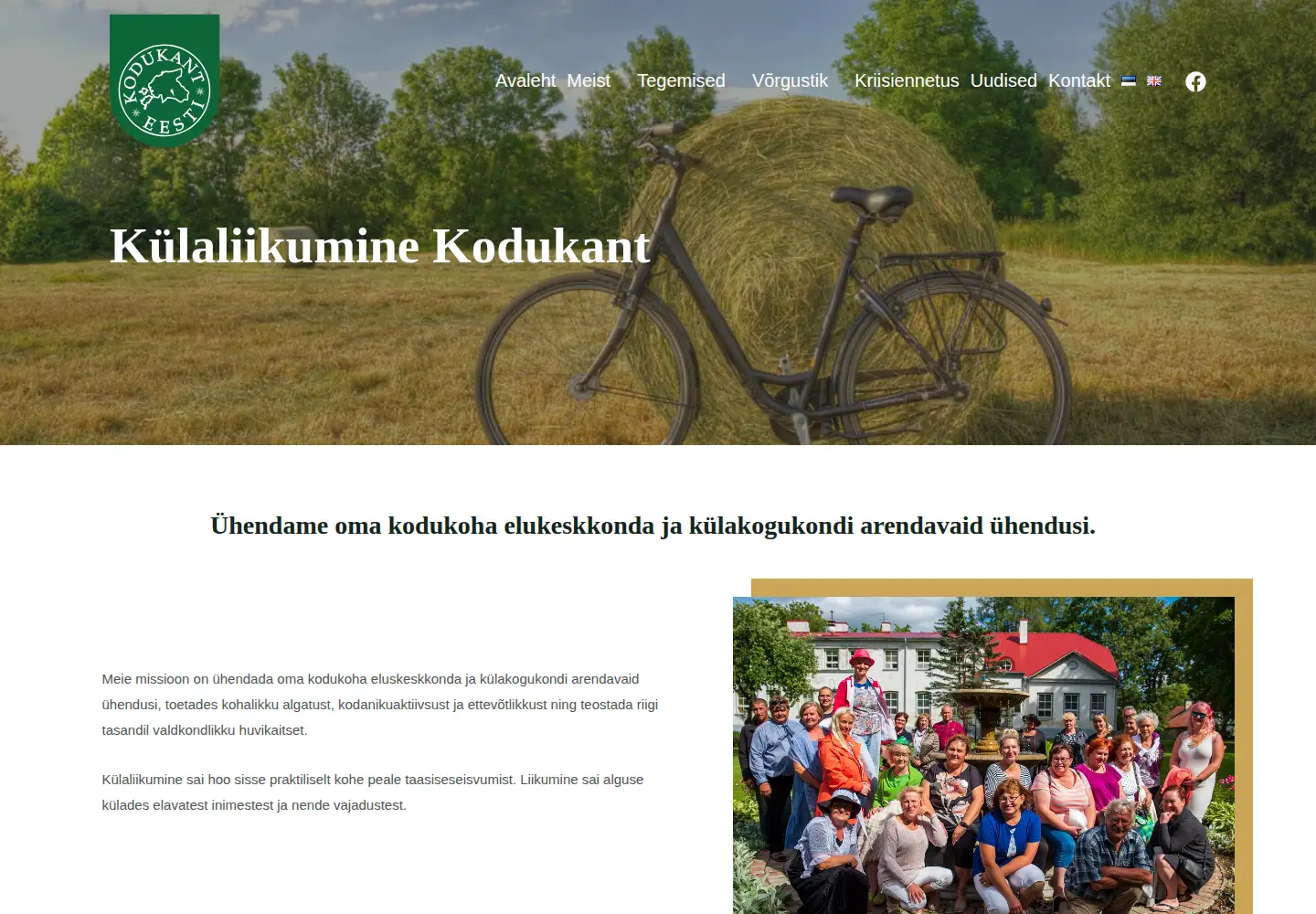 Captured homepage of kodukant.ee in the current scan