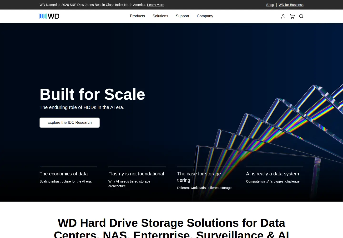 Screenshot of westerndigital.com