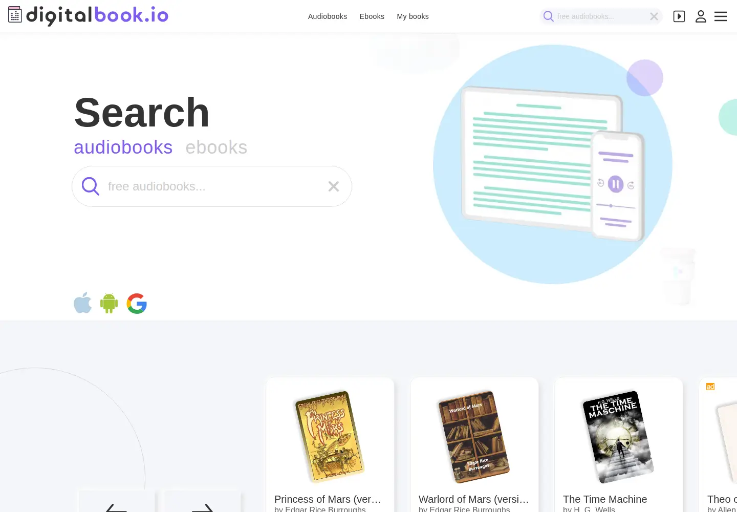 Screenshot of digitalbook.io