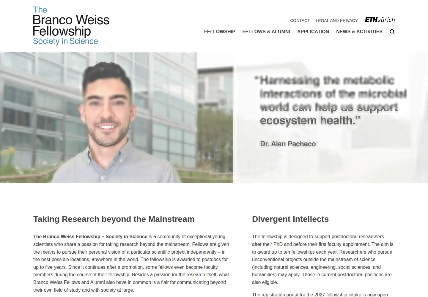 Captured homepage of brancoweissfellowship.org in the current scan