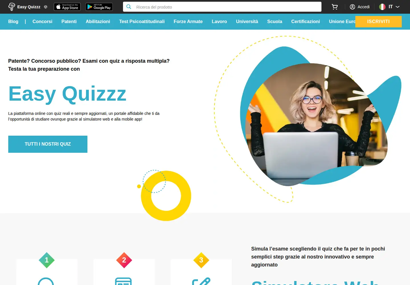 Screenshot of easy-quizzz.com
