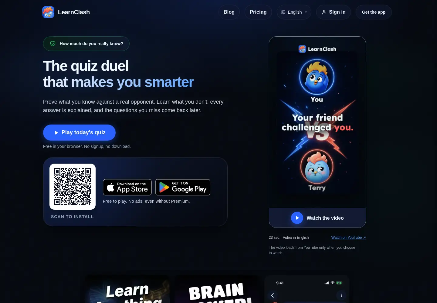 Screenshot of learnclash.com