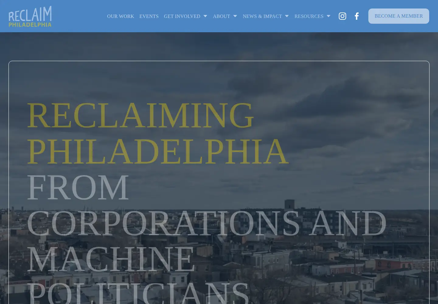 Screenshot of reclaimphiladelphia.org