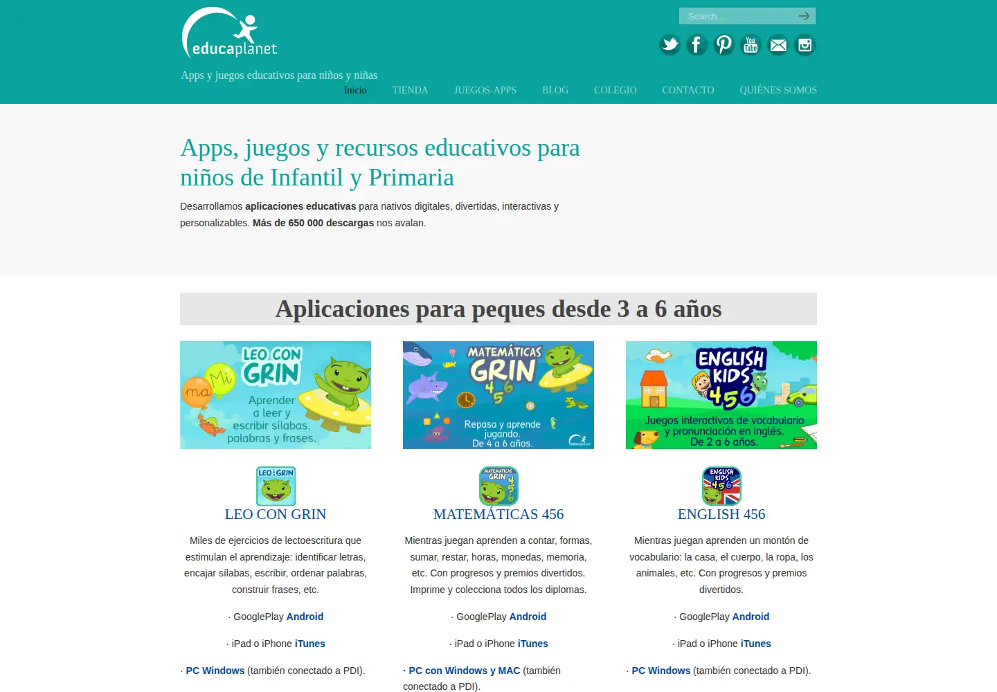 Screenshot of educaplanet.com