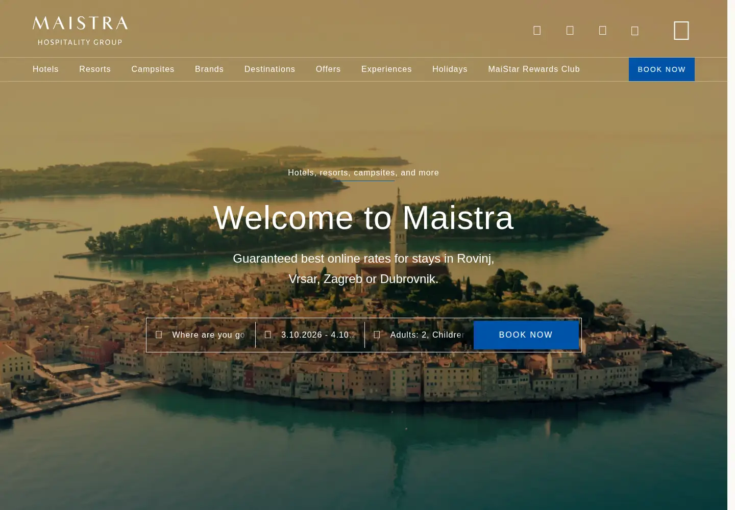 Screenshot of maistra.com
