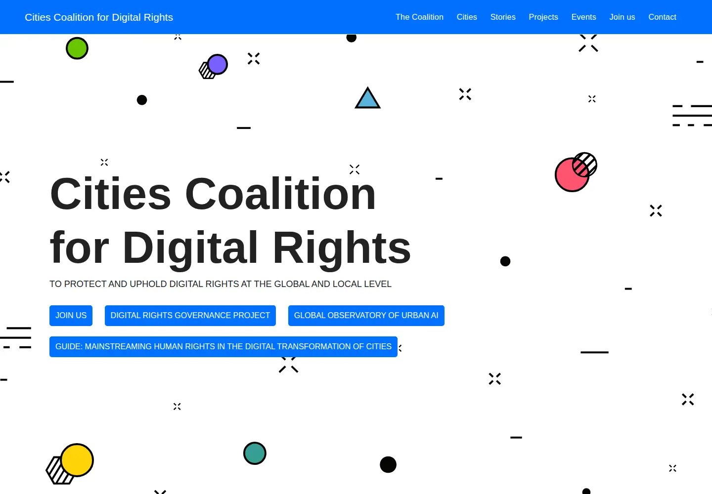 Screenshot of citiesfordigitalrights.org