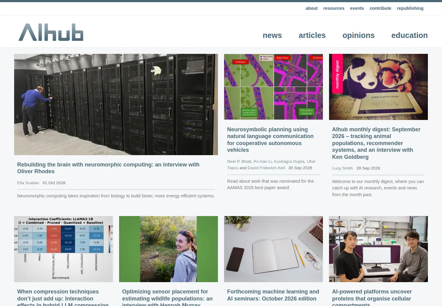 Screenshot of aihub.org
