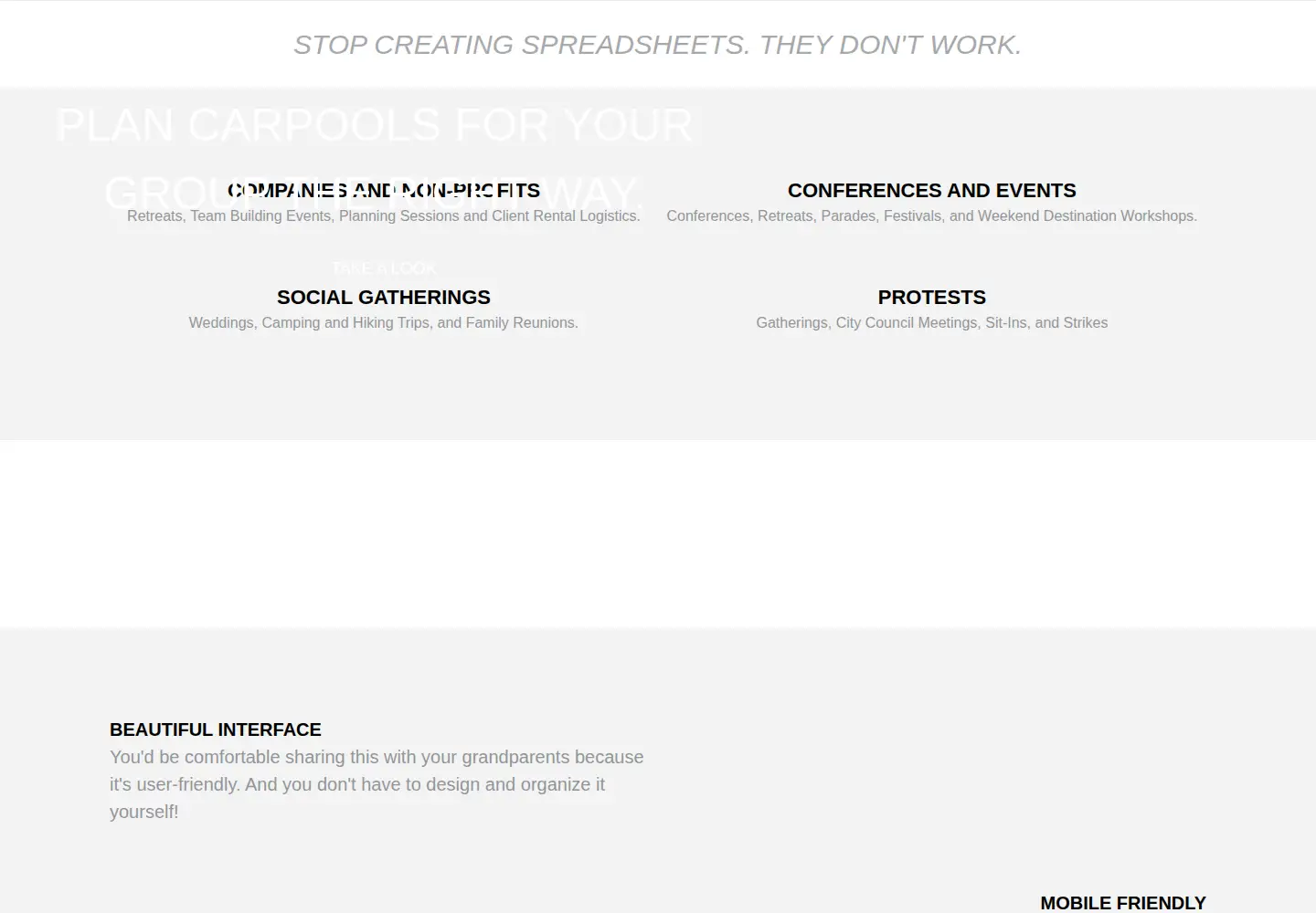 Captured homepage of groupcarpool.com in the current scan